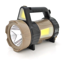 Ліхтар  GS910, 4 режими, вбудований аккум, корпус пластмас, роз'єм USB+micro, Box