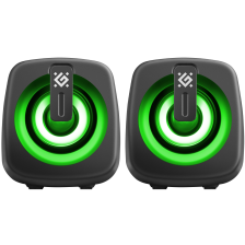Акустична система   2.0 Defender J1, 6Вт, підсвітка, USB, чорна