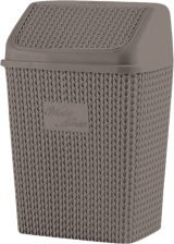 Кошик для сміття  Violet House 0026 Віолетта з кришкою 10 л Коричневий (0026 Виолетта BROWN с/к 10 л)