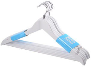 Вішалка  IDEA HOME RE05163W д/од. дерево 44,5х23х1,2 см (6 шт) біла (6931551)