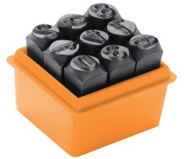 Цифри  Tolsen, набір 9шт, 6х62мм, HRC 48-52 25097