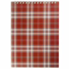 Блокнот  BUROMAX spiral top, А5, 48sheets, square, burgundy (BM.2470-13)