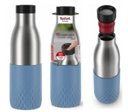 Термопляшка  Tefal Bludrop soft touch, 500мл, нержавіюча сталь, блакитний N3110710