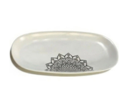 Блюдо  Limited Edition KORA /25.5 см /овал./біле (JH8352-2)