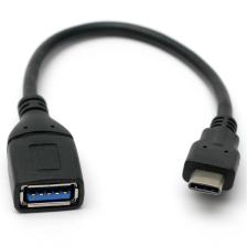 Кабель USB PowerPlant (KD00AS1257) USB 3.0 Type-C to AF 0.1m 