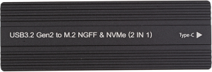 Зовнішня кишеня  PowerPlant для SSD Premium M.2 PCIe NGFF/NVMe USB 3.2 Type-C (HC380510)