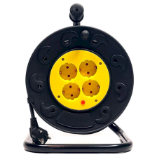 Мережевий подовжувач PowerPlant 25 м, 3x1.5мм2, 16А 4 розетки