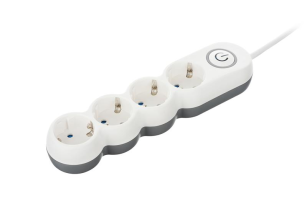 Фільтр мережевий 2Е Plus 4XSchuko з вимикачем 3G1.0*3M, білий 2E-U04VESM3W