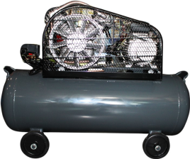 Компресор  GTM 100л, 440/320л/хв, 2,2кВт, 10бар, 220В, 2 циліндри V-под. (KCJ2070-100L)