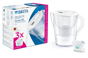 Фільтр-глечик  Brita Marella XL Memo MXPro 3.5л (2л очищеної води) + 3 картриджа білий (1052782)