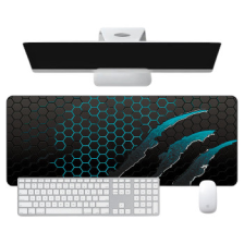 Килимок  300*800 тканинний Honeycomb з боковою прошивкою, товщина 2 мм, колір Black/Blue, Пакет