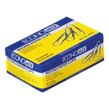 Скріпки канцелярські  Economix 78 мм кругла, з насічкою , 50шт (E41011)