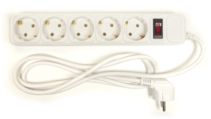 Мережевий фільтр PowerPlant (PPSA10M18S5) 1.8m White 5 розеток