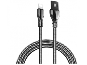 Кабель  Colorway USB - Apple Lightning (metal spring) 2.4А 1м черный