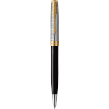 Ручка кулькова  Parker SONNET 17 Metal & Black Lacquer GT BP (68 132)