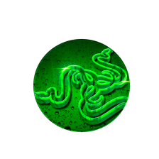Килимок RAZER 5 з боковою прошивкою (круглий), товщина 2 мм, колір Green, Пакет