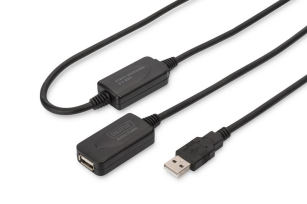 Подовжувачь  DIGITUS USB 2.0 Active Cable, A/M-A/F, 20 m DA-73102