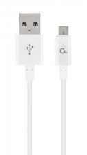 Кабель USB Cablexpert (CC-USB2P-AMmBM-1M-W) USB 2.0 A - microUSB B, преміум, 1м