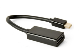 Адаптер  Cablexpert mini DisplayPort - DisplayPort (M/F), 0.15 м, Black (A-mDPM-DPF4K-01)