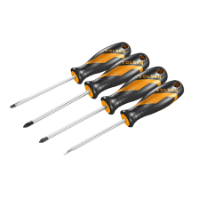 Викрутки  Tolsen Ерго набір 4шт, SL,PZ1, PZ2, S2, 100мм 20180T