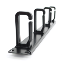  Кабельний організатор 19" 1U 5 кілець, корпус метал+пластик Voltronic (20025)