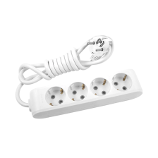 Мережевий подовжувач Panasonic X-tendia із заземленням 4 гнізда, 2 м, з захистними шторками, сірий