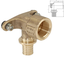 Кутник  Rehau Rautitan MX, 16-1/2", настінний, довгий, внутр. різьба, бронза 456362001