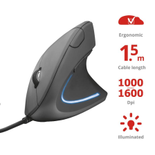 Миша  VERTO ERGONOMIC MOUSE BLACK 22885_TRUST