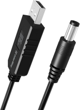 Кабель  Colorway для роутера 12V (USB-DC 5.5х2.5mm) 1 м чорний
