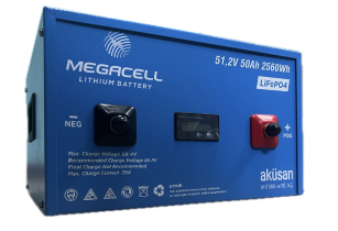 Акумулятор LiFePO4 MEGACELL 48V (51.2V)/50Ah SMART BMS Метал
