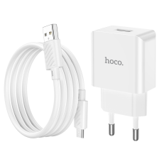 Зарядний пристрій HOCO C106A Leisure single port charger set(Micro) 10.5W White