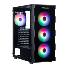 Корпус  Prologix E114 Tempered Glass Black