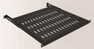 Полиця  MIRSAN регульована 1U для шафи 19" 500-600, RAL 9005 MR.SBR60.01_YK