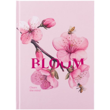 Книга записна Axent Bloom А5, 96 аркушів, клітинка, тверда обкладинка (8459-8-A)