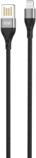 Кабель  XO lightning NB188 Double-side 2.4A 1 м Grey (NB188-L-1-GR)