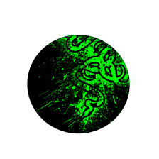 Килимок  RAZER 3 з боковою прошивкою (круглий), товщина 2 мм, колір Black/Green,
