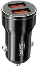 Автомобільний зарядний пристрій XO CC48 Smart Metal (2USB, 2.4A) Black (XO-CC48m-BK) + кабель micr