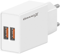 Зарядний пристрій  Grand-X CH-15W 2xUSB 10.5W Black (CH-15W)