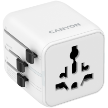 Перехідник  Canyon Travel Adapter OnTour One EU/UK/US/AUS White (CNS-TA1005W) 