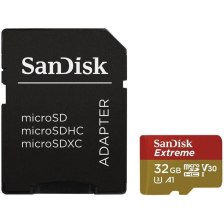 Карта пам'яті microSDHC SANDISK 32GB V30 A1 UHS-I U3 4K Extreme (SDSQXAF-032G-GN6MA)