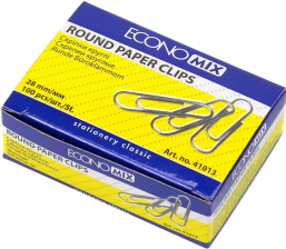 Скріпки канцелярські  Economix 28 мм кругла, 100шт (E41013)