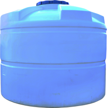 Ємність  7500 л вертикальна (Ш) ПБ блакитна