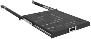 Полиця  ZPAS 19", 1U, висувна, глибиною 450-550 мм, чорна W-5841-25-03-550-161