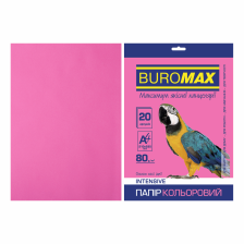 Папір  Buromax А4, 80g, INTENSIVE crimson, 20sh (BM.2721320-29)
