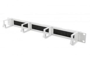 Кабельний організатор  DIGITUS 19" 1U, 4xRings 44x60mm, brush, RAL 7035 DN-97662