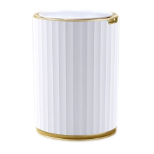 Сенсорне відро для сміття   JAH 9 л кругле Nordic біле-золоте