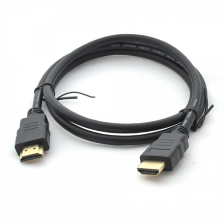 Кабель  Merlion HDMI-HDMI HIGH SPEED 0.8m, v1.4, OD-7.5mm, круглий Black, коннектор Black, (Пакет) Q5