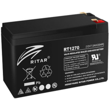 Акумуляторна батарея для ДБЖ AGM RITAR RT1270B, Black Case, 12V 7.0Ah  ( 151 х 65 х 94 (100) ) Q10