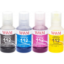 Комплект чорнил  WWM 112 для Epson L11160/6490 4х140г B/C/M/Y пігментне (E112SET4P)