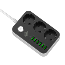 Мережевий фільтр  LogicPower USBх6 2м Чорний (F24U6)